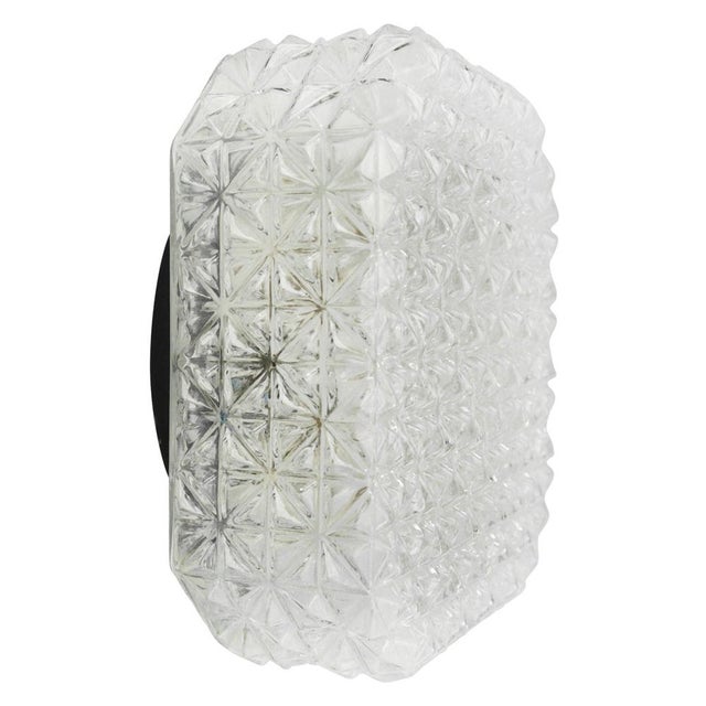 Mid-Century Clear Glass Wall Light For Sale - Image 9 of 9