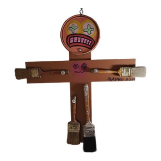 "Nailed to a Cross" Folk Art by by the Columbus For Sale