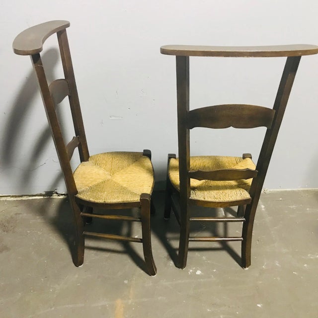 Vintage Mid Century Shaker Shawl Chairs- a Pair For Sale - Image 10 of 12
