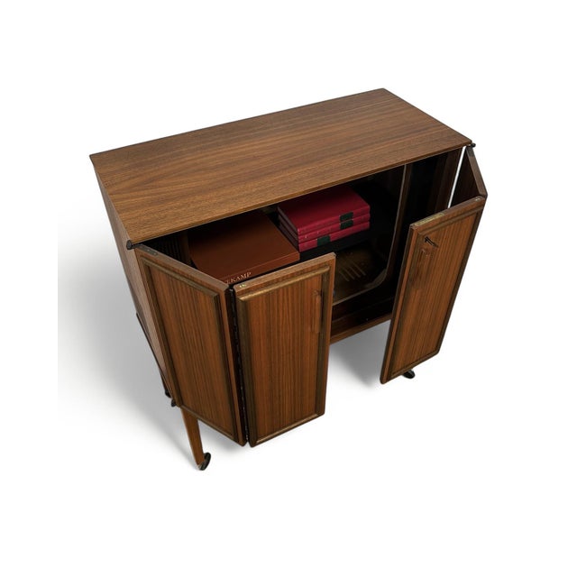 Brown Scandinavian Television Cabinet, 1960s For Sale - Image 8 of 14