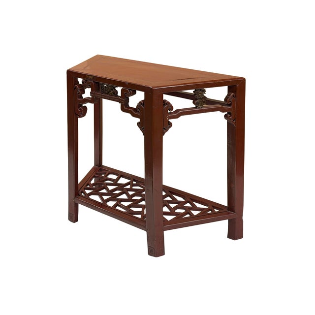 Elevate your space with this stunning Chinese Antique-Style Lacquered Accent Table, a perfect blend of historic artistry...