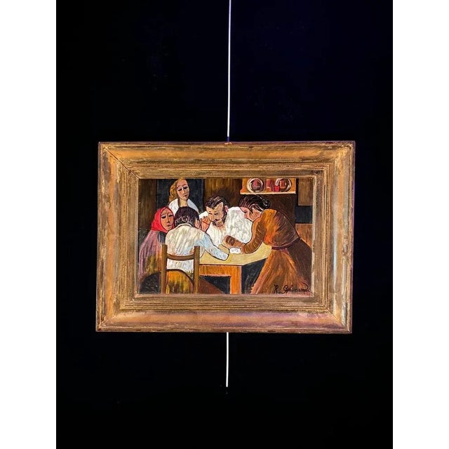 Beige Roberto Gherardi, The Family, 1980s, Oil For Sale - Image 8 of 9