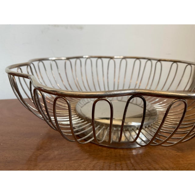 Mid 20th Century Silver Plated Bread Basket - Attributed to Gorham For Sale - Image 13 of 14