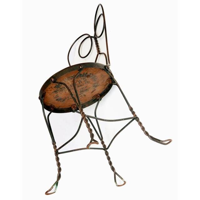 Antique Ice Cream Parlor Table & Chairs Set/3 For Sale In Los Angeles - Image 6 of 10