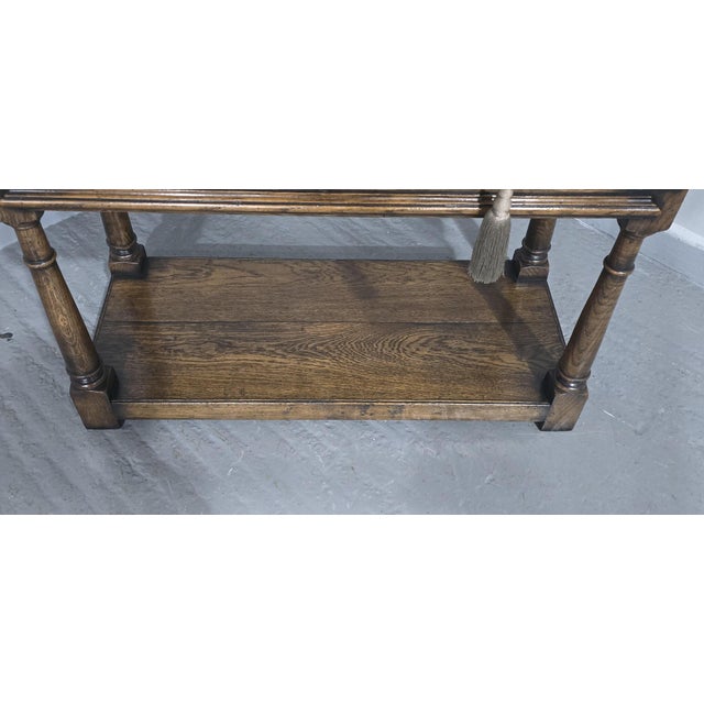 Brown Oak Dresser Base of Small Proportions, 1920s For Sale - Image 8 of 13