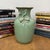 Early 20th Century Green Ceramic Vase with Botanical Theme Handles For Sale - Image 5 of 11