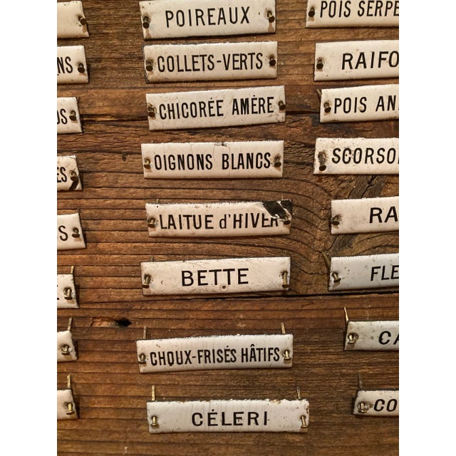 Set of 32 Early 20th Century French Enamel Herb/Vegetable Labels For Sale In New York - Image 6 of 8