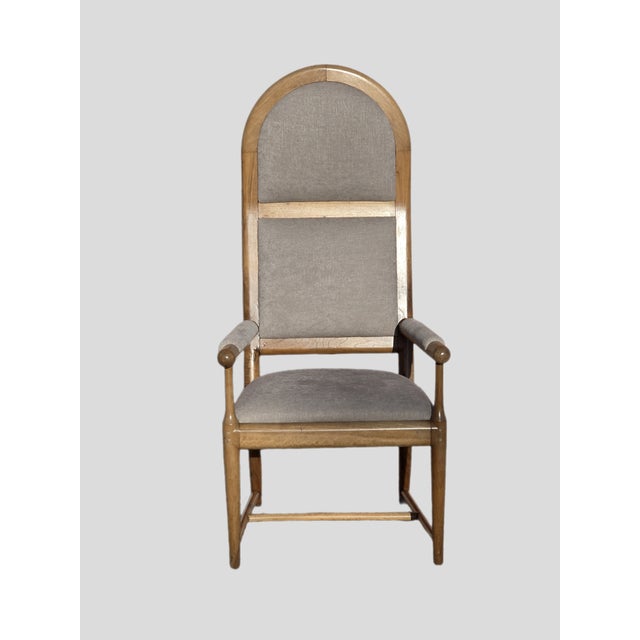 A handcrafted Italian study or office armchair, dating approximately to the mid-20th century. Featuring a particularly...