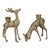 Midcentury Brass Deer Candle Holders, Stag and Doe Pair For Sale