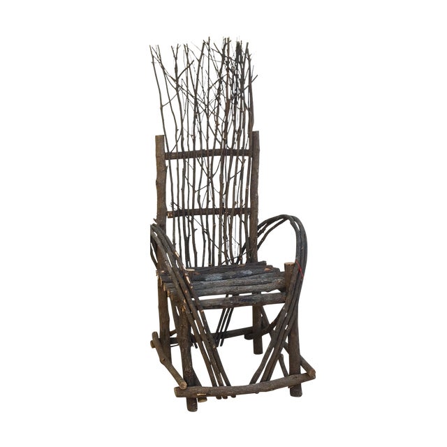 Adirondack Bent Twig Willow Chair Chairish