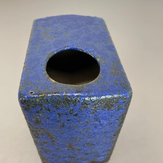 Brutalist Cubic Hole Pottery Vase from Piet Vest Ceramics, 1970s For Sale - Image 13 of 18