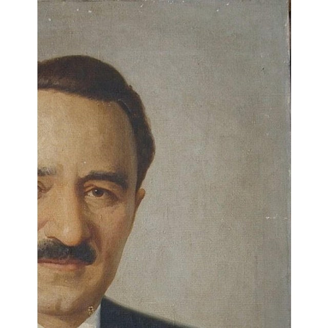 Realism Anastas Mikoyan Portrait Painting, Soviet Socialist Realism Art, 1970s 90-70 For Sale - Image 3 of 6