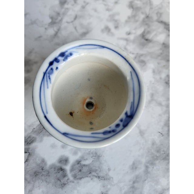 1980s Blue and White Flowers Porcelain Planter For Sale In San Francisco - Image 6 of 13