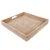 Artifacts Rattan Square Ottoman Tray with Cutout Handles, White Wash, 24" For Sale