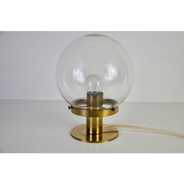 Mid-Century Modern Brass and Glass Table Lamp, 1960s For Sale - Image 4 of 14