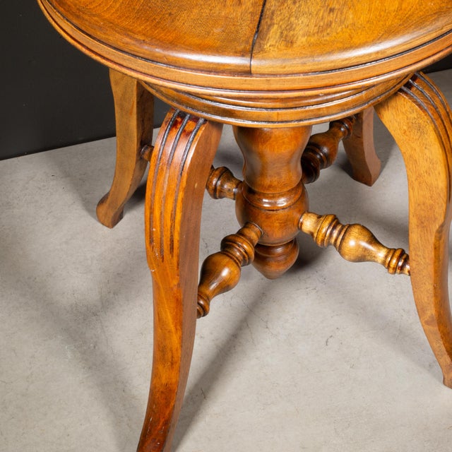 Late 19th C. Adjustable Piano Stool c.1880 For Sale - Image 4 of 9