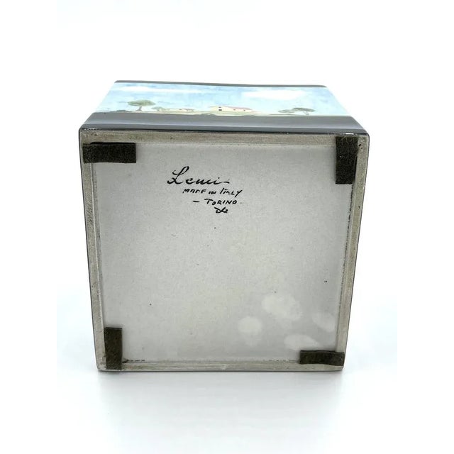 Blue Painted Ceramic Box from Lenci, Turin, Late 1950s For Sale - Image 8 of 11