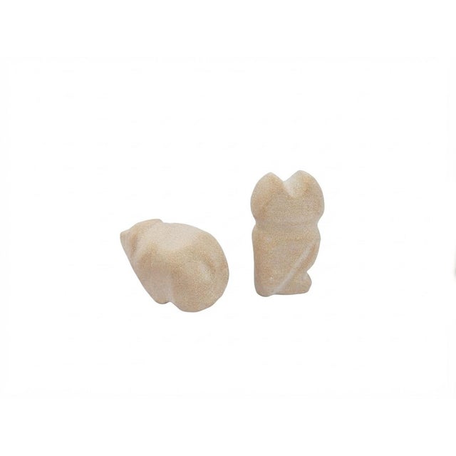Tan Vintage Hand-Carved Inuit-Style Soapstone Nativity Scene Set For Sale - Image 8 of 16
