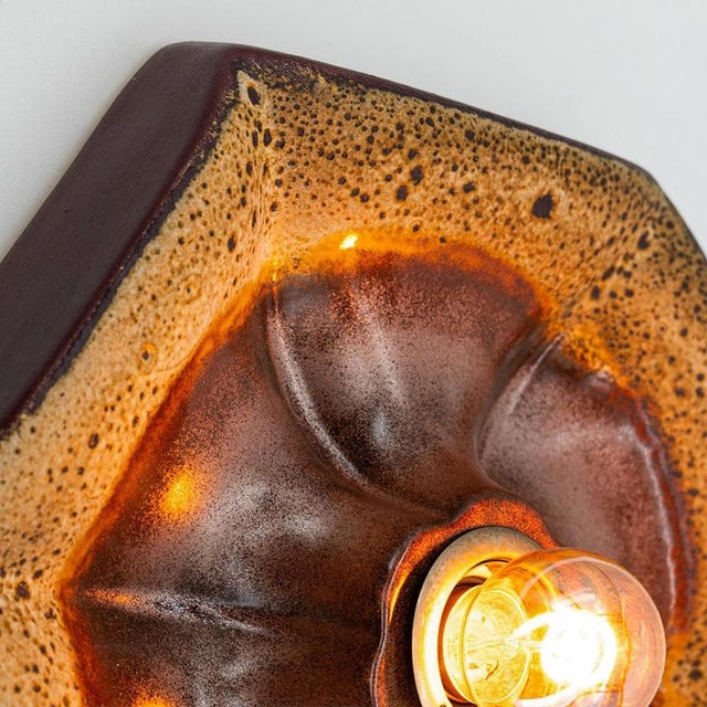 Ceramic Wall Light attributed to Pan Leuchten, Germany, 1960s For Sale - Image 13 of 13