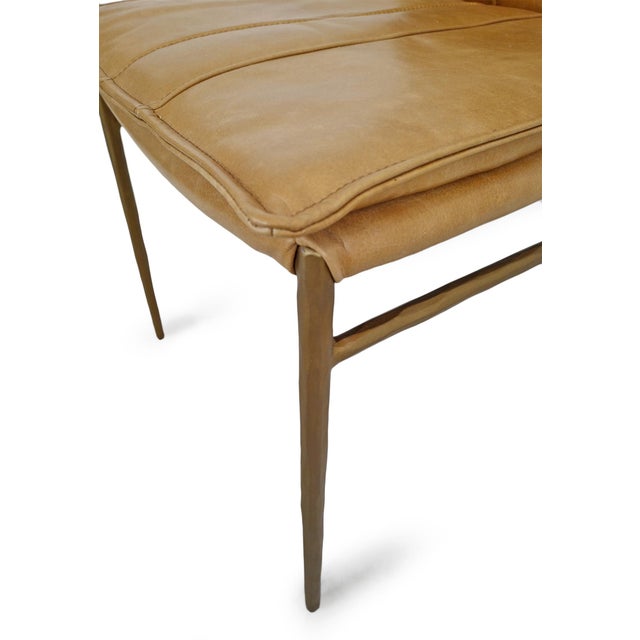 Animal Skin Palomino & Bronze Dining Chair For Sale - Image 7 of 8