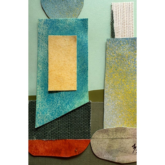 Blue "Superbloom 4" Original Mixed-Media Collage on Paper by Zac Woodiel For Sale - Image 8 of 9