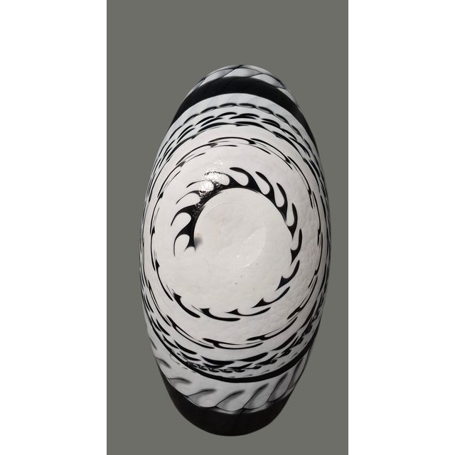 Murano Venezia Art Glass Large Sea Shell Center Piece Bowl W/Original Label For Sale - Image 6 of 7