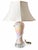 Late 20th Century Iridescent Pearlescent Spiral Ribbon Table Lamp With Clear Tiered Base For Sale - Image 5 of 17