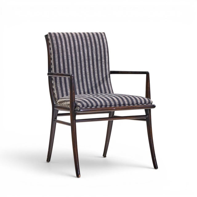 Robsjohn Gibbings for Widdicomb Mid Century Ebonized Walnut Dining Chairs - Set of 6 For Sale - Image 10 of 17