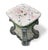 This is a whimsical ceramic piece that functions perfectly as a garden stool, accent table, or small pedestal. Its blend...