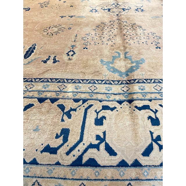 Beige 1920s Persian Tabriz Area Rug 10’3″ X 13’1″ For Sale - Image 8 of 12