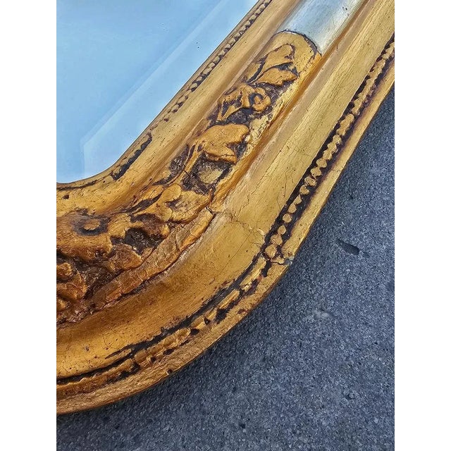 Large Biedermeier Giltwood Faceted Mirror, 1840s For Sale - Image 6 of 11
