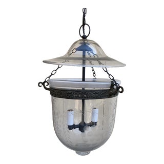 Vintage 1920s Hanging Bell Jar For Sale