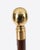 Vintage English Brass Topped Walking Stick with Compass Flask For Sale - Image 10 of 13