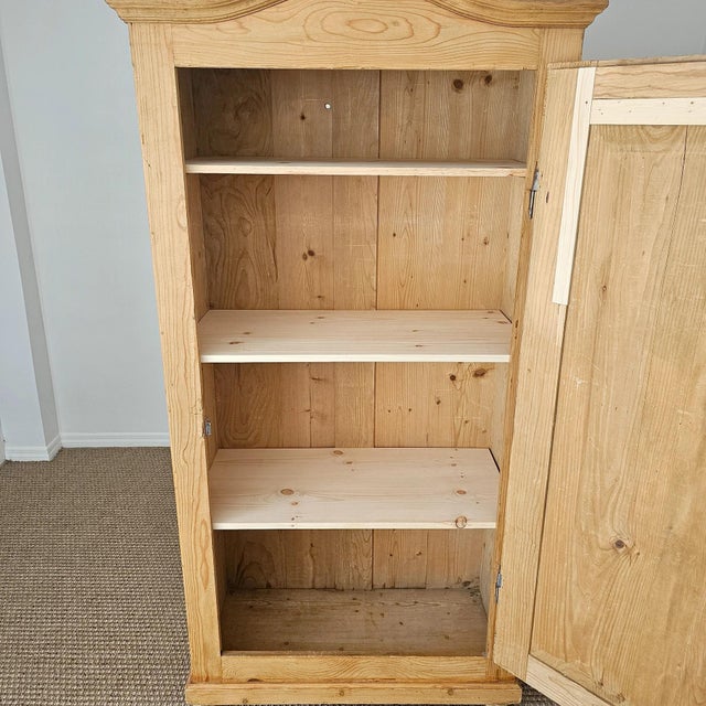 Antique English Pine Single Door Cupboard For Sale - Image 11 of 15