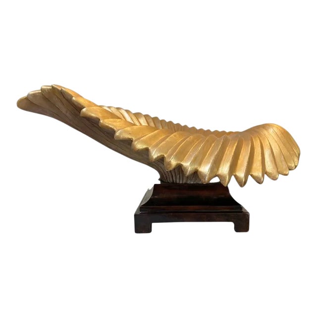 Original Carolyn Kinder Hand Painted Palm Frond Bowl With Asian Base Stand For Sale