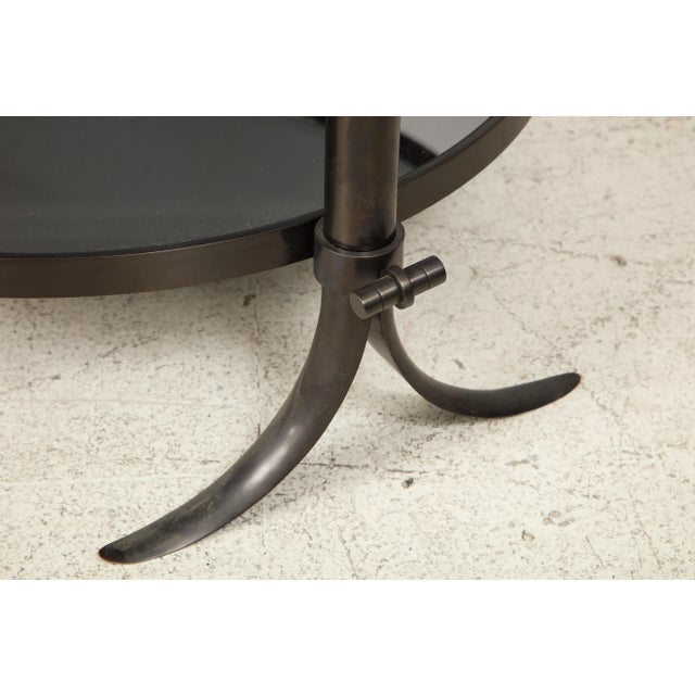 Metal Bespoke Bronze Tulip Tables by Amir Khamneipur - a Pair For Sale - Image 7 of 9