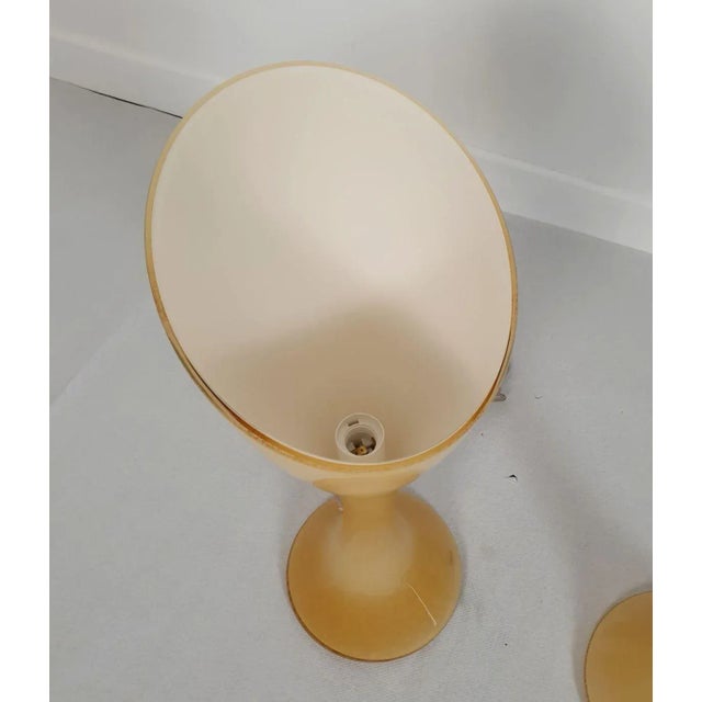 1980 Mid Century Murano Glass Lamps by Vistosi - A Pair For Sale - Image 12 of 13