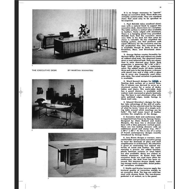 Ward Bennett for Lehigh Walnut Cantilever Executive Desk For Sale - Image 13 of 13