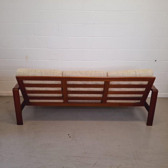 Scandinavian Three-Seater Bench, 1960s For Sale - Image 3 of 8
