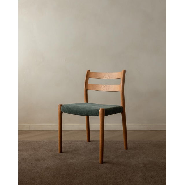 1960s Vintage Danish Model 84 Dining Chairs in Oak by Niels Otto Møller for J.L. Møllers Møbelfabrik, 1960s, Set of 4 For Sale - Image 5 of 18