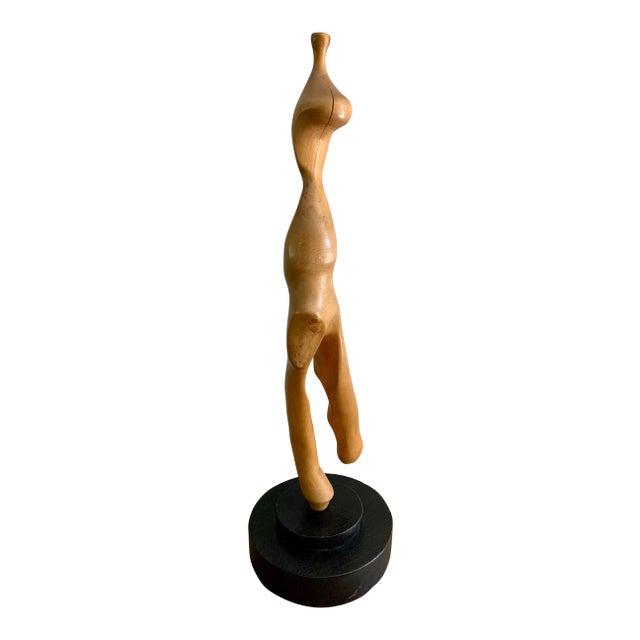 Modernist Abstract Wood Sculpture - Signed Donald Saxby For Sale