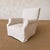 Textile Regent Chair Slip Covered in Belgian Linen- Greige For Sale - Image 7 of 11