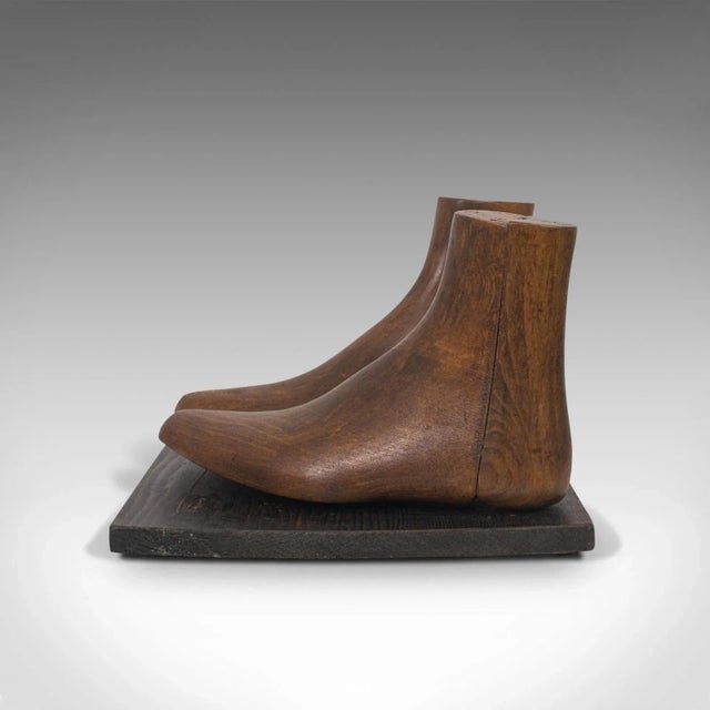 Wood 1910 Edwardian Decorative Antique Beech Shoe Lasts For Sale - Image 7 of 13