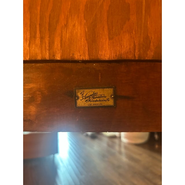 1920s Secretary Desk - Walnut Wood Detailed Carvings For Sale - Image 4 of 11
