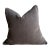 Stone Washed Linen Pillow in Cafe Noir Brown With Down Feather Insert For Sale