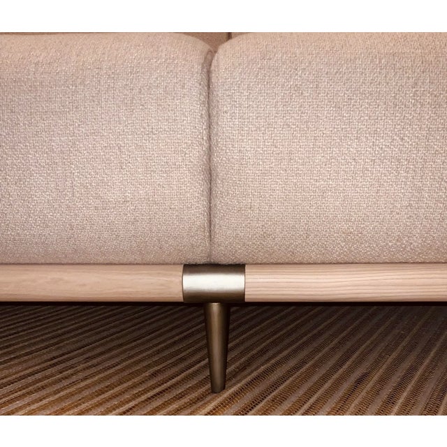 Organic Modern Oatmeal Sofa For Sale - Image 4 of 6