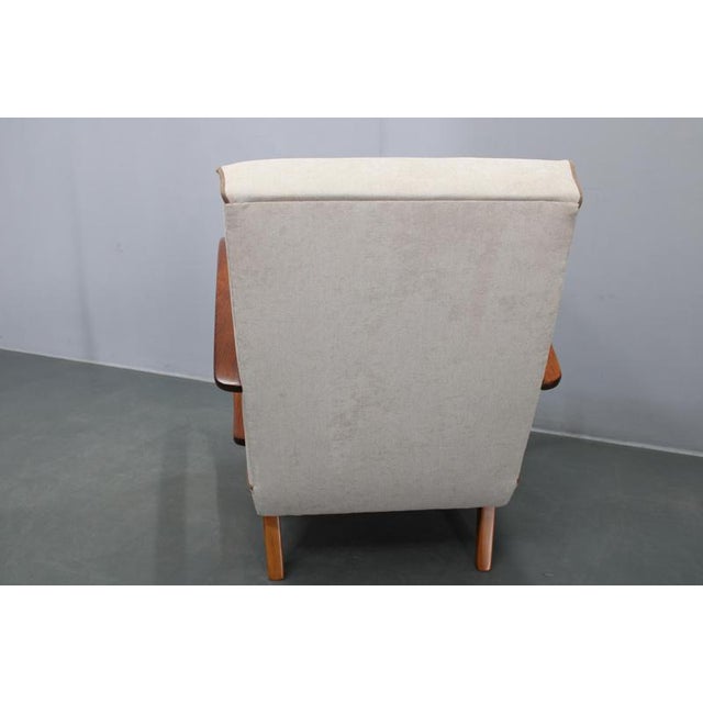 Wood Art Deco Armchair from Jindřich Halabala, Czechoslovakia, 1940s For Sale - Image 7 of 11