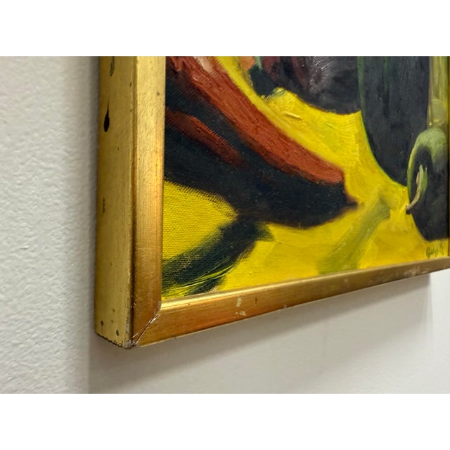 Figurative Vintage Still Life With Peppers Oil on Board Signed For Sale - Image 3 of 8