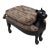 1970s Wood Egyptian Revival 30 X 36 1/2 Cat Bench Down Filled Clean Upholstery For Sale