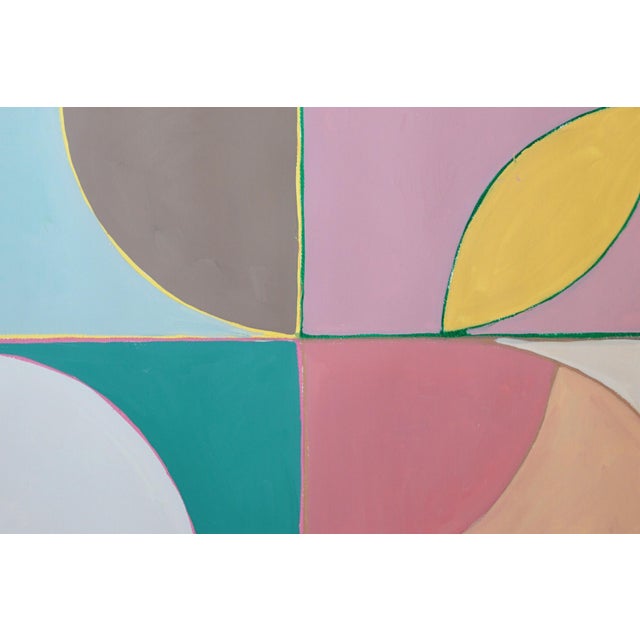 Paper 2026, Modernit Bauhaus Painting Diptych in Vivid Tones, Color-Field Windows Patterns, Acrylic Paint on Watercolor Paper by Natalia Roman For Sale - Image 7 of 10